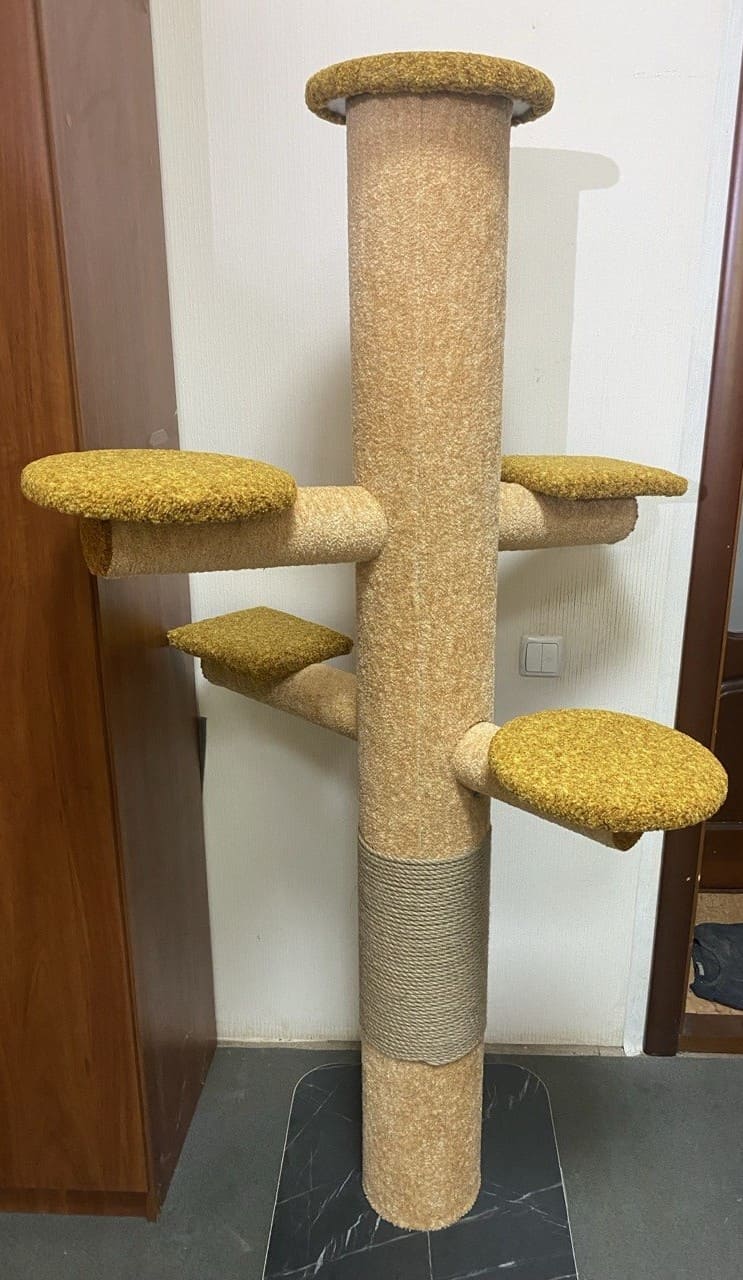 Ігровий комплекс-кігтеточка для котів «Дерево розваг» (Многорівневий котячий хмарочос) від Майстерні Світанку